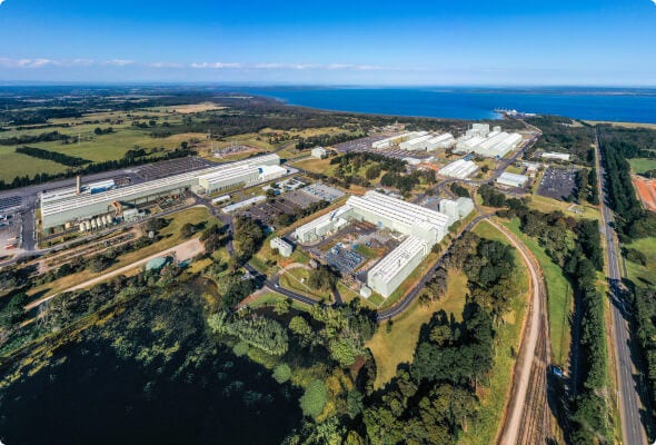 Western Port facility high aerial shot